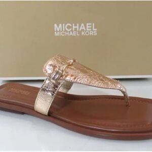 Michael Kors Gold Leather Sandals Women’s Size 6